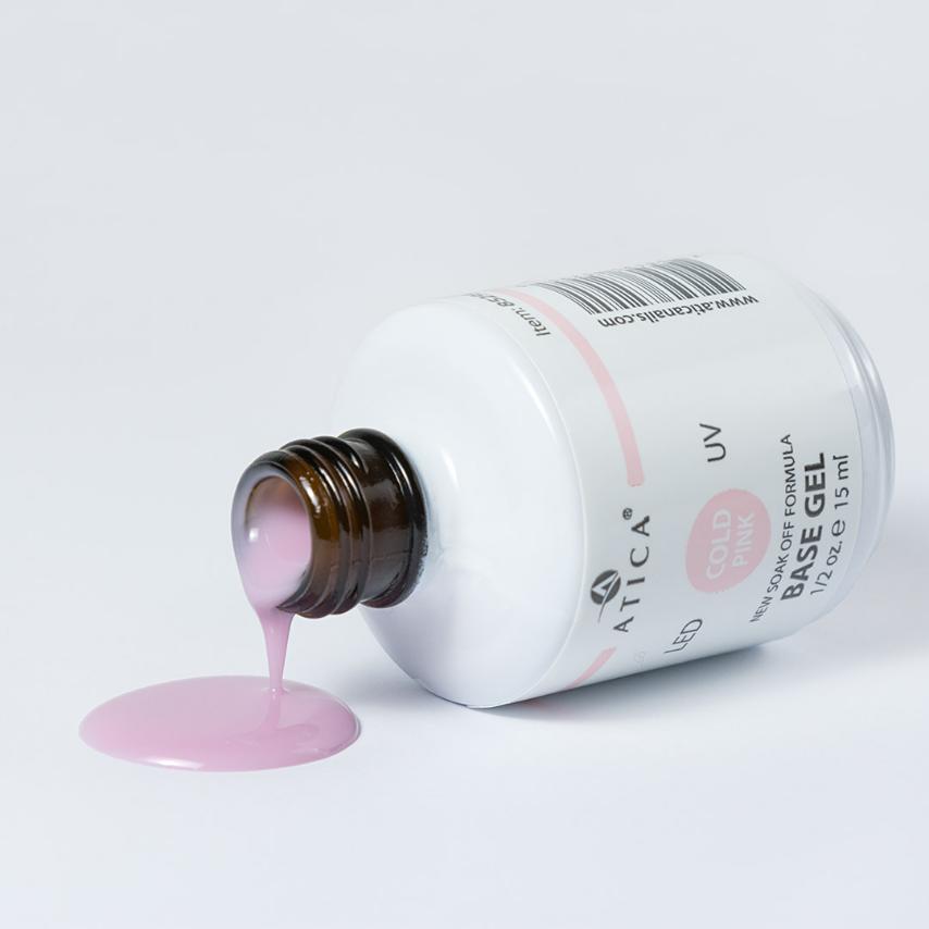 Базовый гель холодного розового цвета (отмывается)