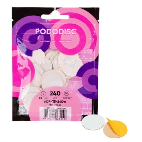 STALEKS Einweg-Feilen für Pedikürescheibe PODODISC 240 Körnung
