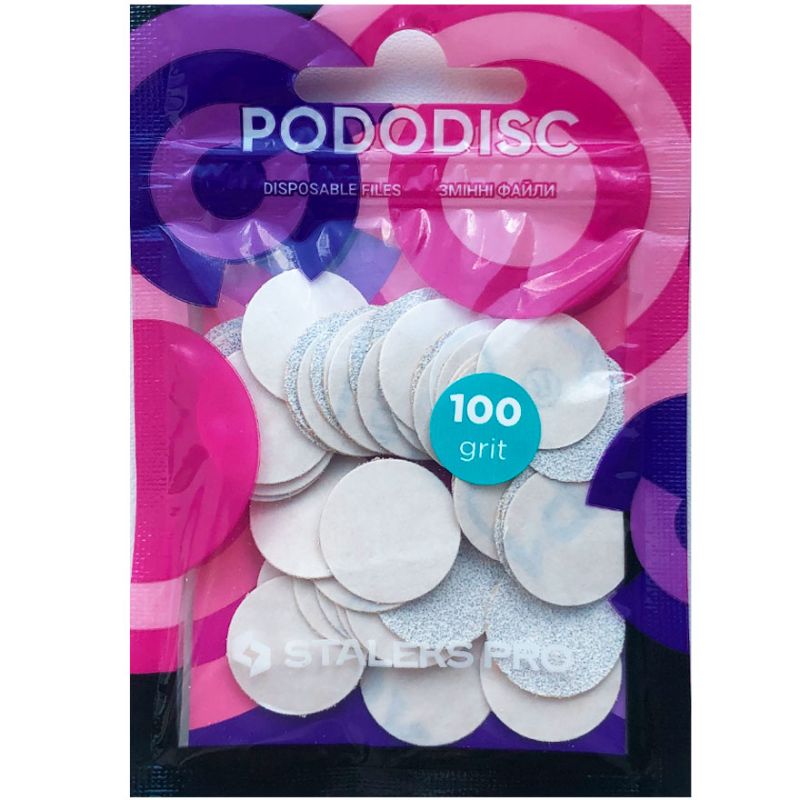 STALEKS Einweg-Feilen für Pedikürescheibe PODODISC 100 Körnung